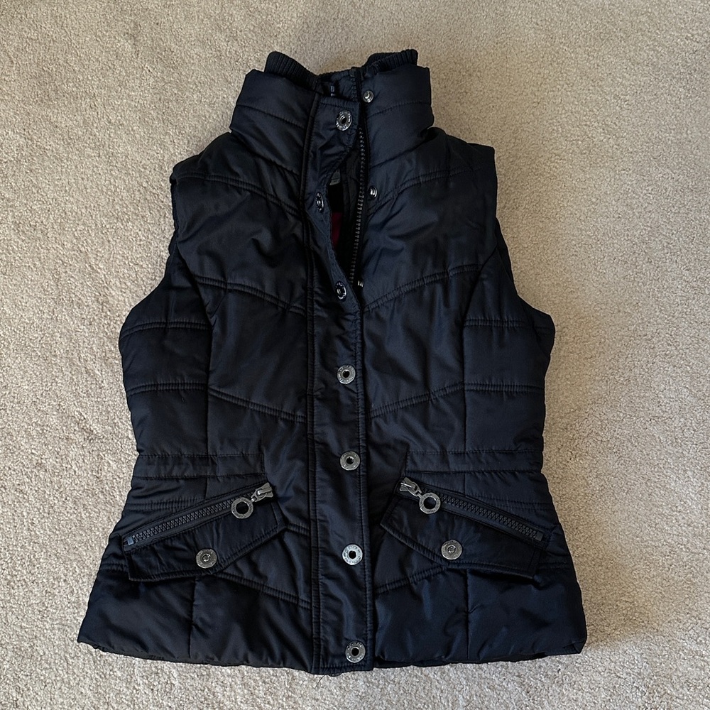 Women's Black Quilted Calvin Klein Vest